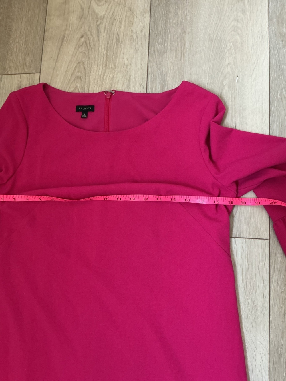Talbots Fuchsia Bell-Sleeve Shift Dress - Picture 8 of 11